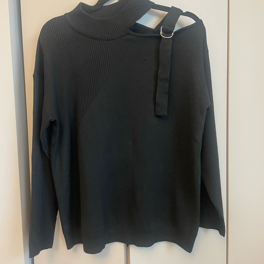 Steve Madden Viola Sweater with Strap Accent